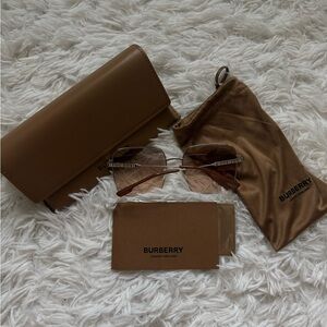 Burberry Tan Sunglasses with Case and Pouch